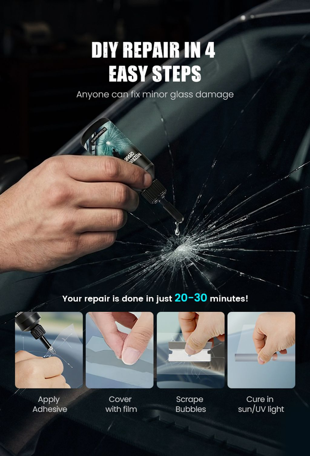 🔥LAST DAY 50% OFF🔥2026 New Car Windshield Crack Repair Fluid